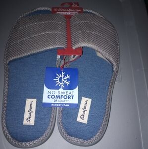 NWT Dearfoams Men's Memory Foam Gray Slides SZ 11-12